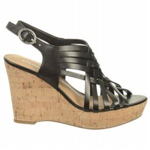 Franco Sarto | ‘Sherry’ Weaved Leather Cork Wedges